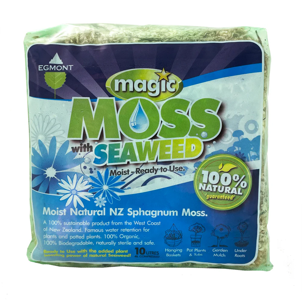 Egmont Magic Moss - Sphagnum Moss + Seaweed - Ready to Use - 10 Litres (15cm x 15cm compact cube) - Image 3