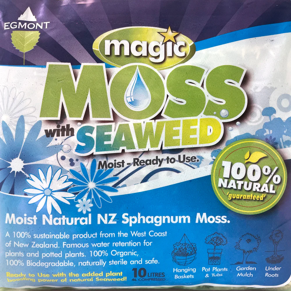 Egmont Magic Moss - Sphagnum Moss + Seaweed - Ready to Use - 10 Litres (15cm x 15cm compact cube) - Image 4