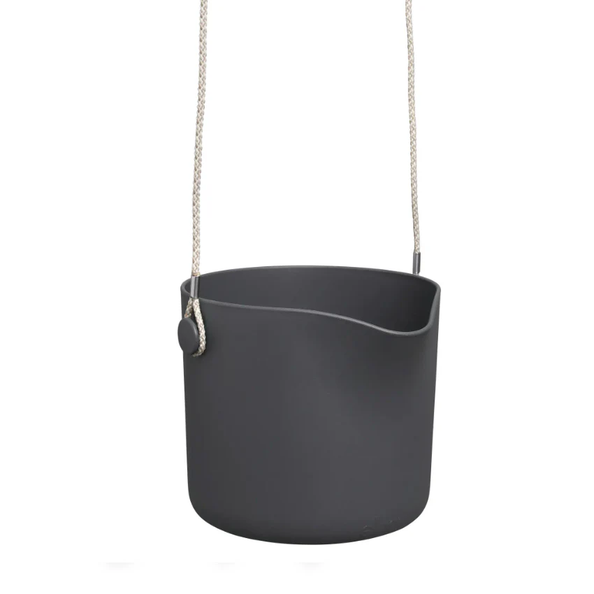 Elho Swing Stackable Hanging Pot - 100% Recycled - 18cm Charcoal - Image 7