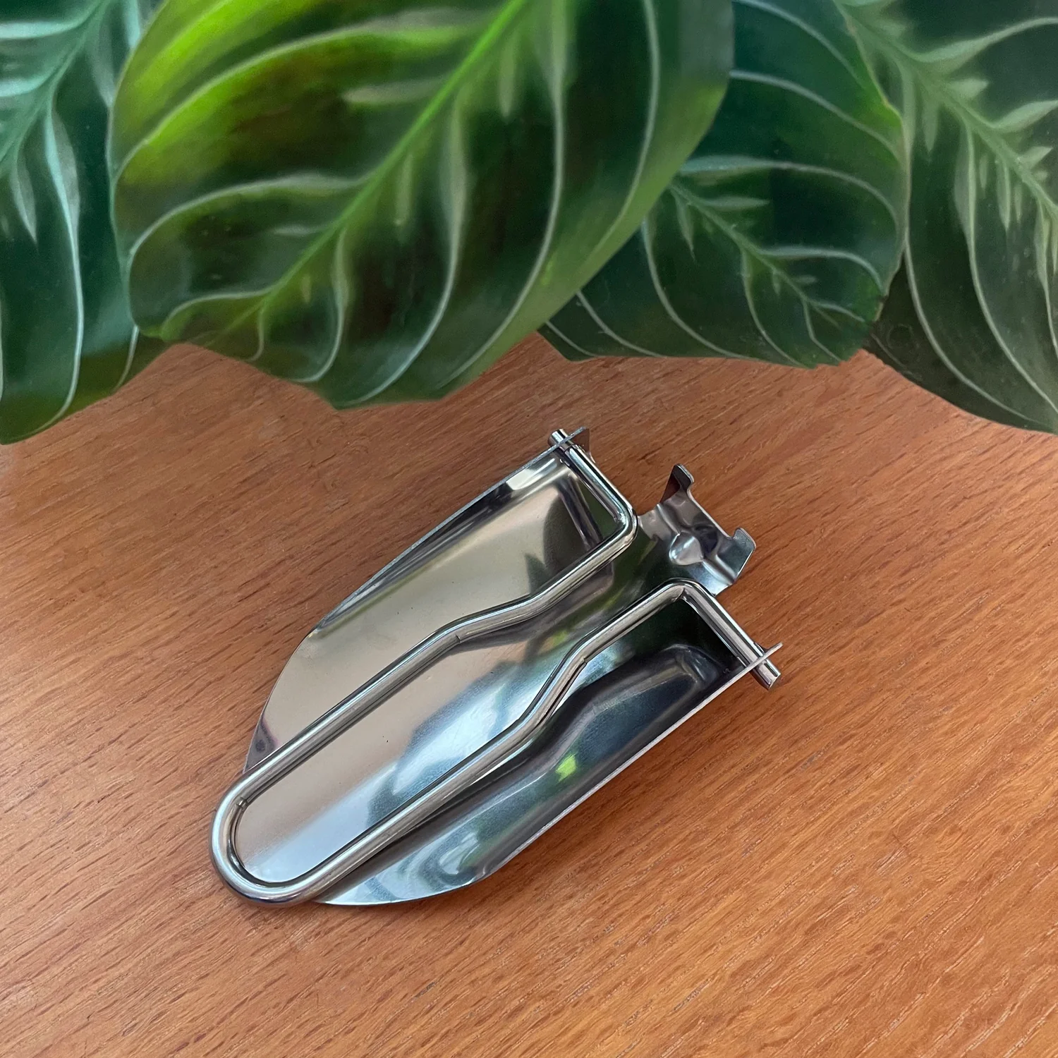 Foldable Mini Stainless Steel Indoor Plant Shovel - SILVER - Image 3