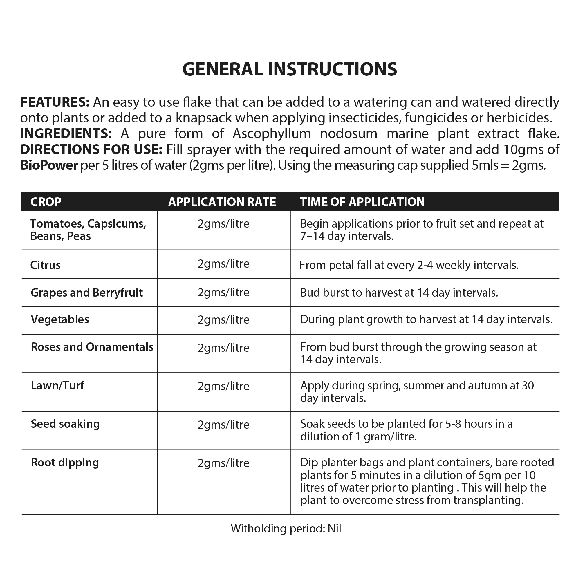 Grosafe BioPower Organic Seaweed - 100gm (makes 100 litres) - Image 3