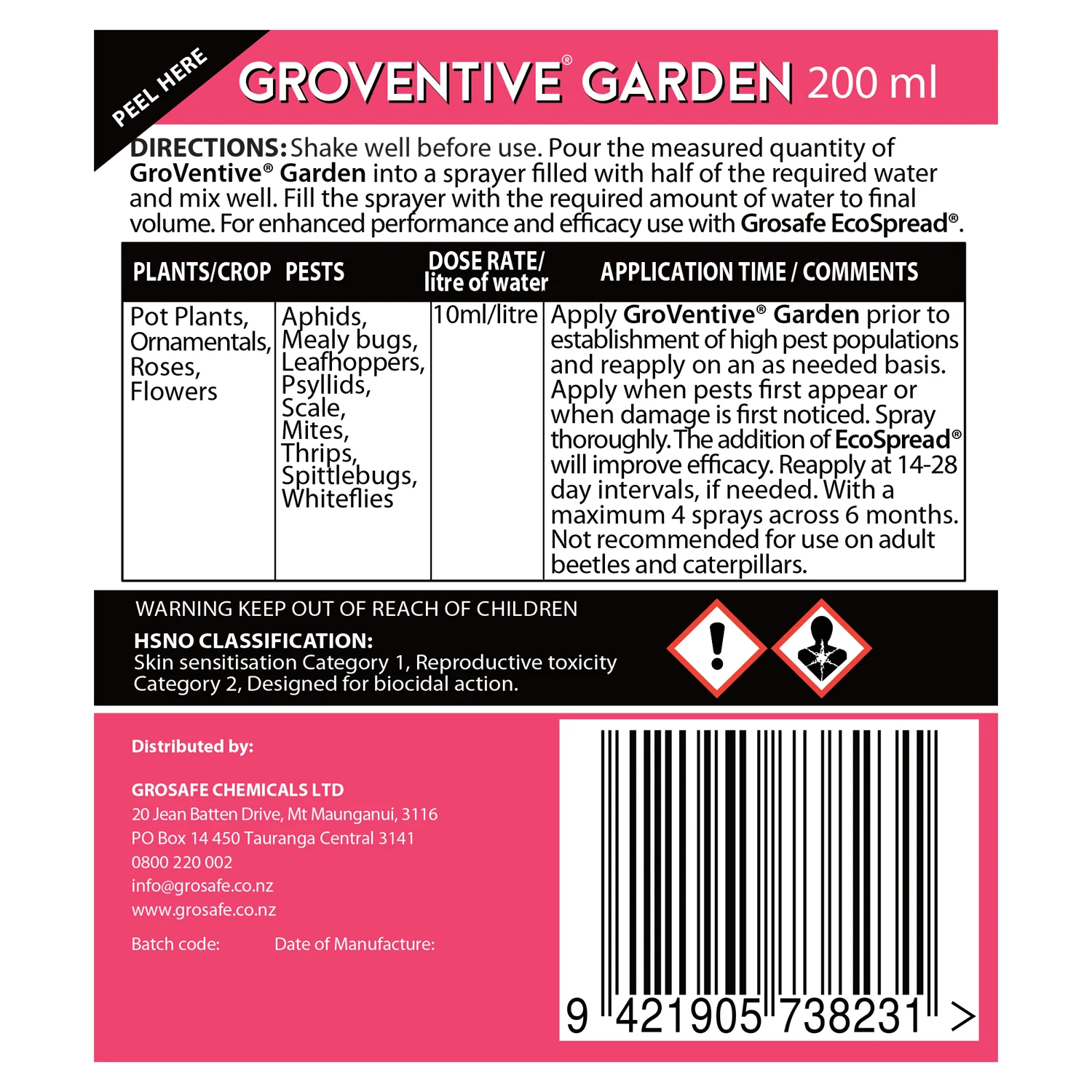 Grosafe Groventive - Systemic Insecticide for Aphids, Mealybugs, Mites, Scale & Thrips - 200ml - Image 4