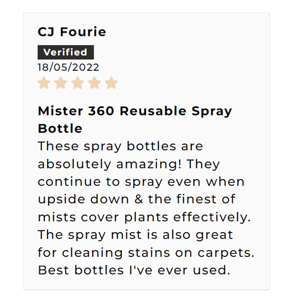 Mister 360 Super Fine Mist Spray Bottle - White 300ml - Image 5