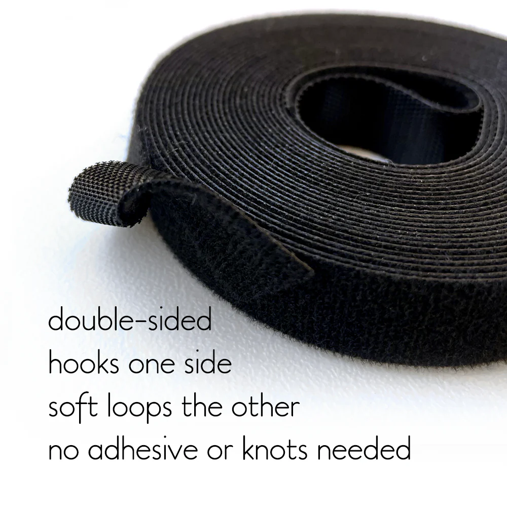 Plant Velcro - 1.5cm wide x 5 to 10 metre roll - BLACK - Image 4